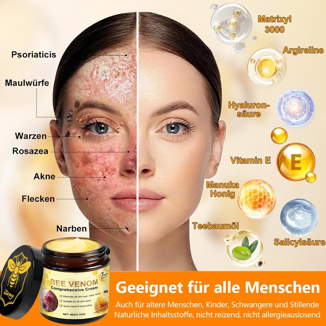 🐝Crema Reparadora – Adiós Manchas e Irritaciones